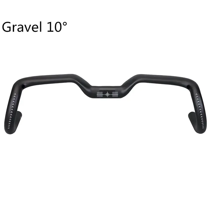 2024 nouveau gravier 14 degrés poignée de vélo en fibre de carbone T1000 guidon de vélo Ultra léger 