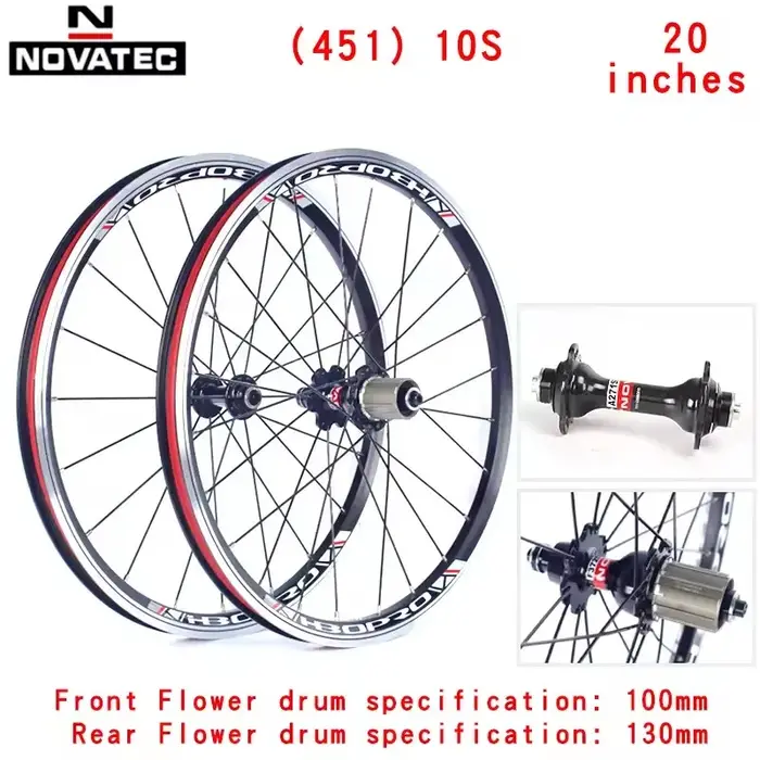 Novatec 20 pouces pliant vélo roues en alliage d'aluminium