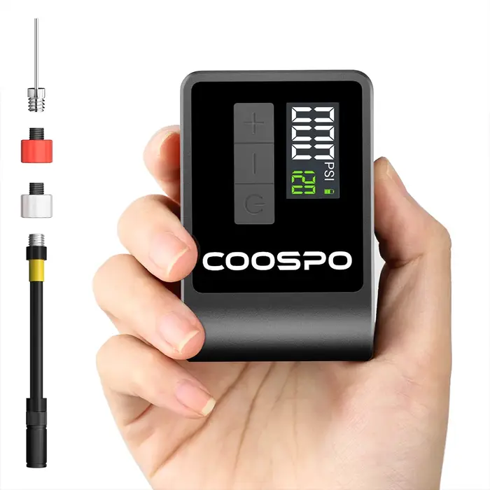 COOSPO Mini pompe à Air électrique gonfleur numérique Portable 120PSI 500mAh vtt accessoires de vélo de route