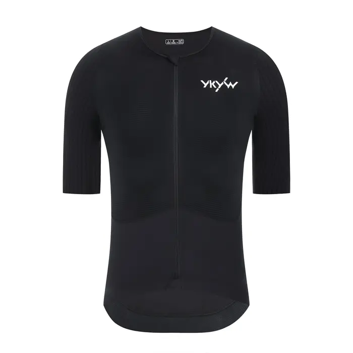 YKYWBIKE maillot de cyclisme d'été pour hommes léger à manches courtes chemise de vélo niveau de cou