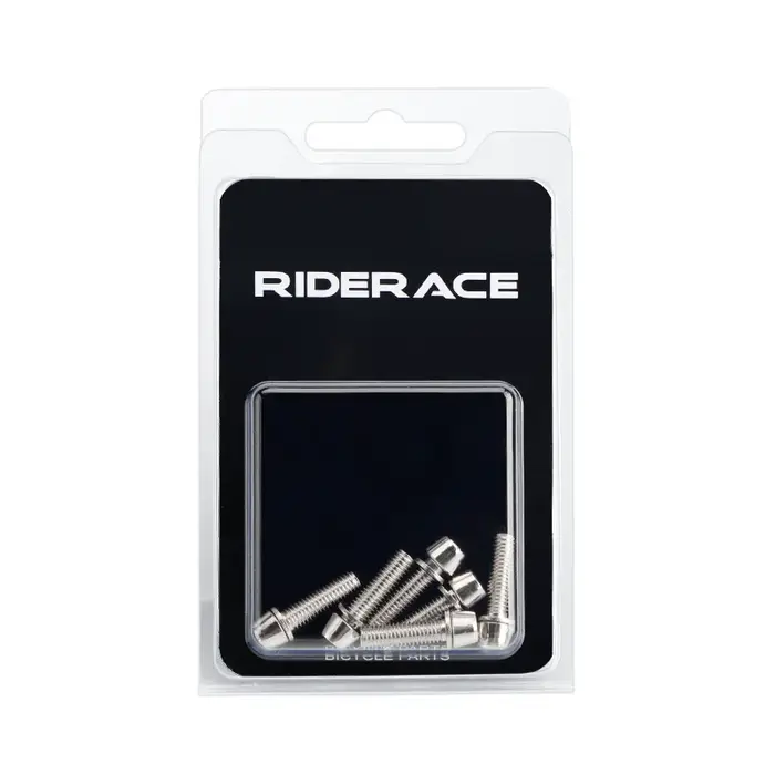 Vis de guidon de vélo en acier coloré plaqué titane, 6 pièces/ensemble, M5 x 18 mm, vis de fixation 