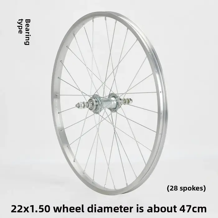 Ensemble de roues avant et arrière pour vélo léger 22/24/26 pouces, vitesse unique, roulement étanch