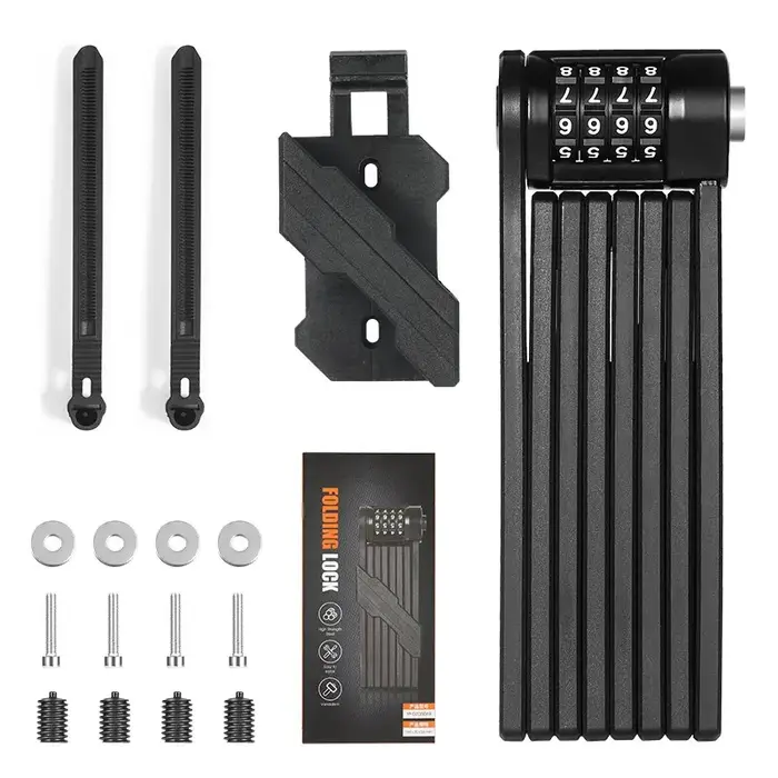 WEST VÉLO Vélo Pliant Chaîne Serrure Anti Vol Combinaison Serrure Heavy Duty Sécurité Moto VTT Route Vélo Serrure Électr