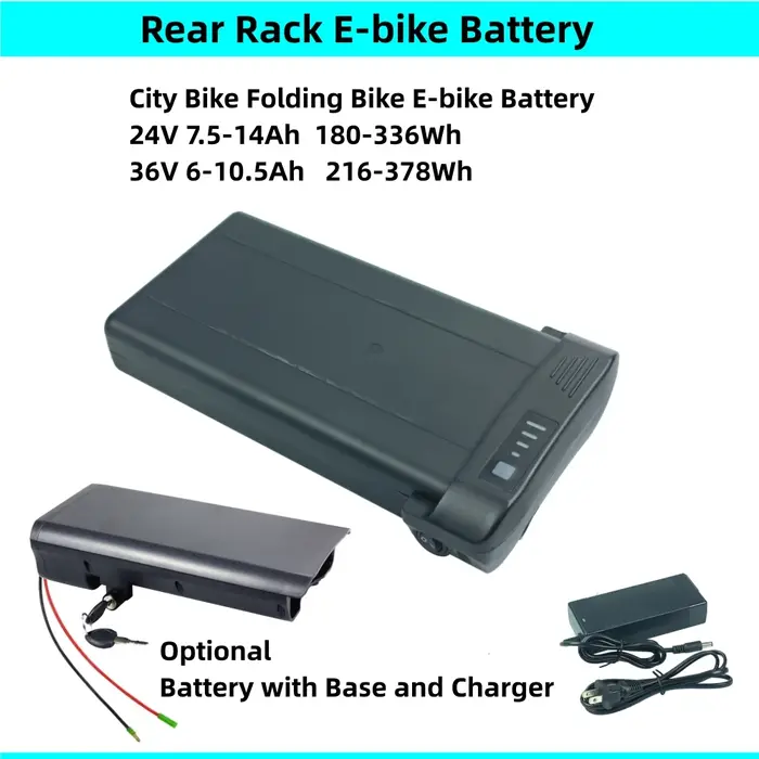 Gabriella E-1000 20 "20 pouces batterie de vélo électrique pliante 24V 7.8Ah 8.7Ah 10Ah 36v 7.5Ah