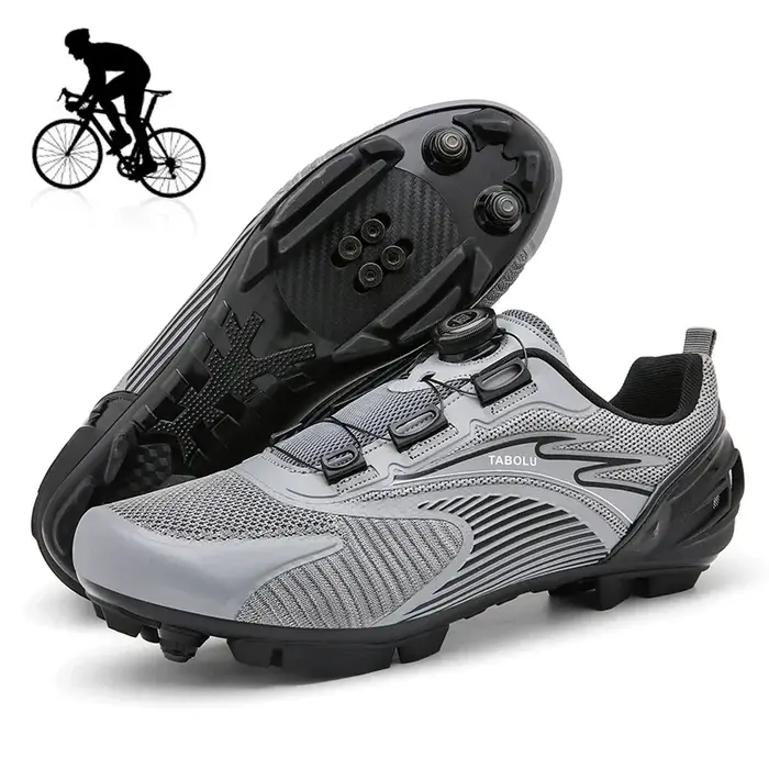 Chaussures de cyclisme plates en carbone pour hommes et femmes