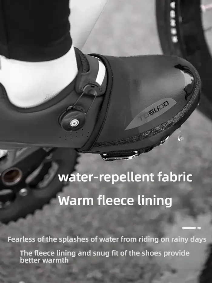 Couvre-chaussures de cyclisme en élasthane coupe-vent résistant à l'abrasion pour vélo de route et VTT en couleur ivoire ou multicolore