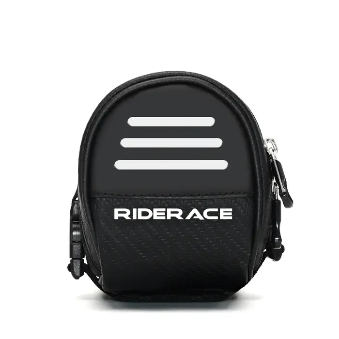 RIDERACE sac de selle de vélo petit rangement étanche noir réfléchissant pour vtt route VTT siège arrière outil pochette sac
