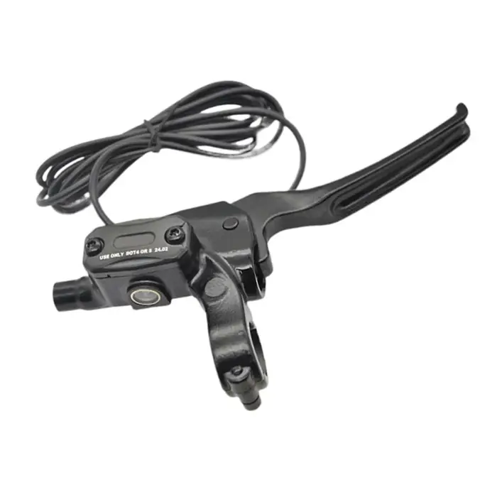 Levier de frein hydraulique en alliage d'aluminium pour vélo électrique scooter ou quad blanc ou jaune haute performance sécurité optimale