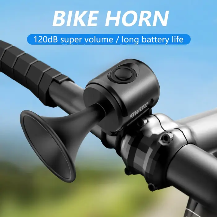 TWOOC Vélo Électronique Klaxon Fort Avertissement Son CR2032 Batterie 120dB IPX4 Étanche Adapté pour Route