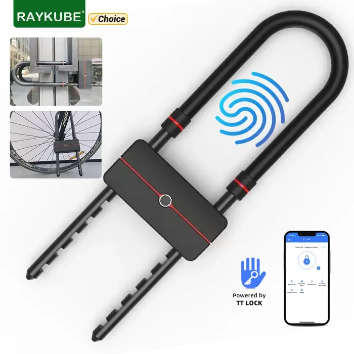 RAYKUBE étanche Bluetooth APP contrôle serrure de vélo électronique en forme de U