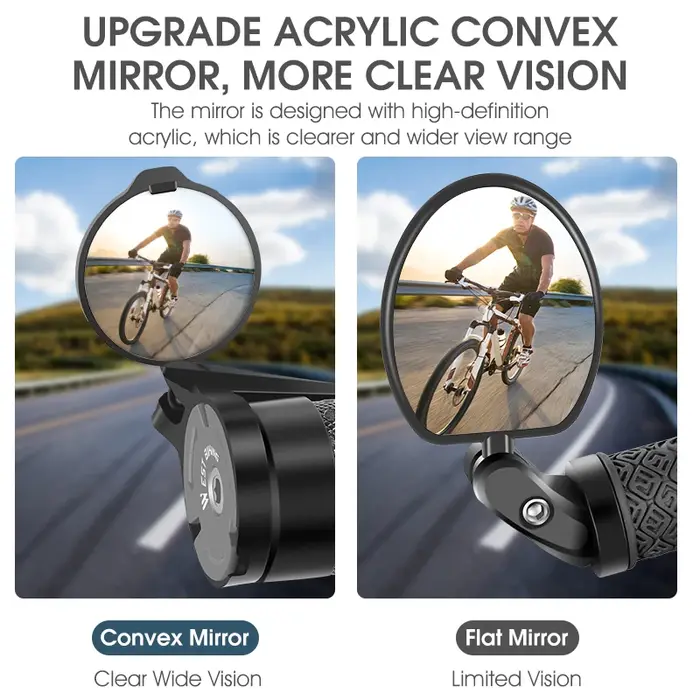 WEST BIKING – rétroviseur de vélo convexe universel réglable