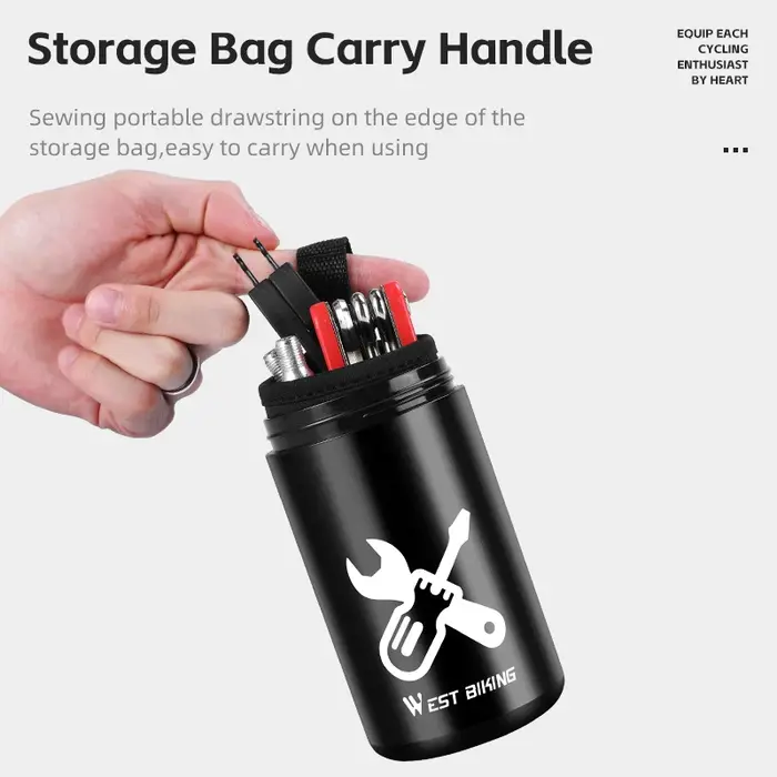 WEST BIKING – Capsule de rangement pour outils de réparation de vélo