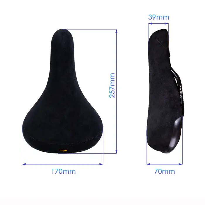 FUNSEA-Selle de vélo noire avec logo brodé, siège de bicyclette, fauteuil de 8mm
