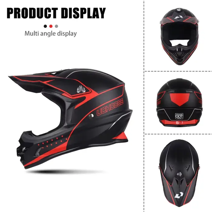 UCHOOSE tout-terrain montagne intégral casque de motobiker classique vélo vtt