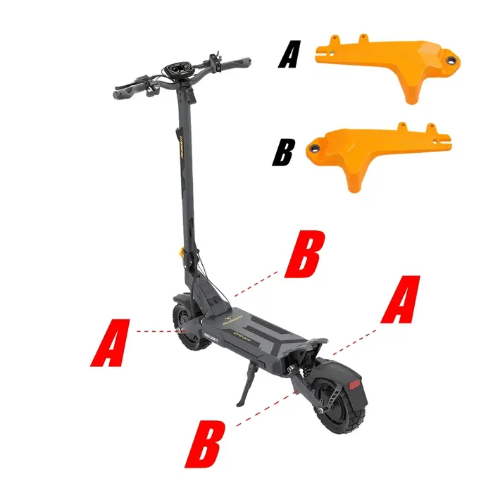 Bras oscillant pour trottinettes électriques AUSOM DT2 PRO & KUGOO F3 PRO MAX – Pièces de rechange d'origine pour fourches avant et arrière (fixation ressort et moteur)