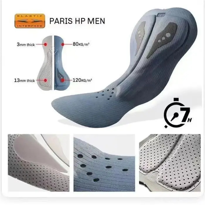 Nouveau coussin de siège de vélo italien hommes cuissard de cyclisme été VTT cuissard 8H rembourré r