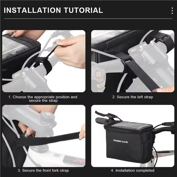 Sac de guidon de vélo, sac avant de cadre de vélo