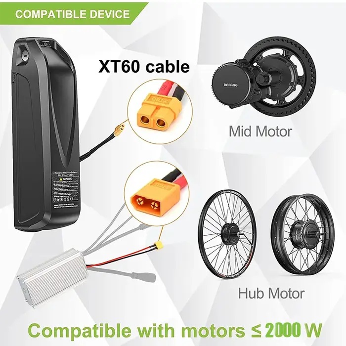 Batterie de vélo électrique Hailong 48V 52V 60V 72V 20/30/40/50Ah