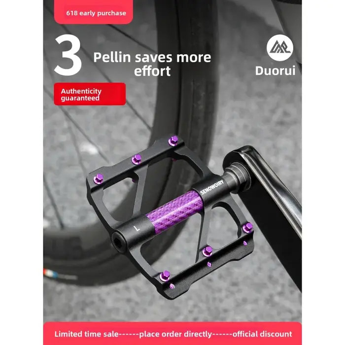 Pédale de vélo WEST BIKING à trois roulements en alliage d'aluminium