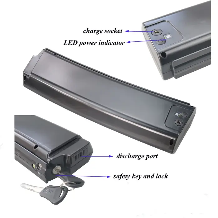 Batterie de vélo électrique pliant 36V 10.4Ah 48V 12.8Ah