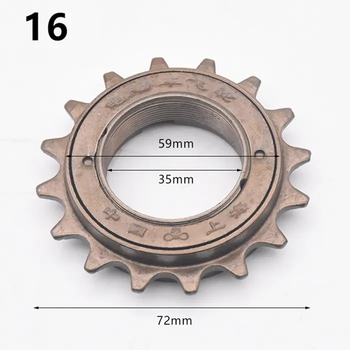 Pignon de vélo à roue libre 12x18, vitesse unique, 35mm, dents d'engrenage en acier amovibles, idéal