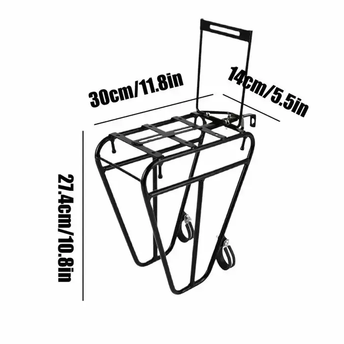 Porte-bagages universel en acier pour fourche avant de vélo