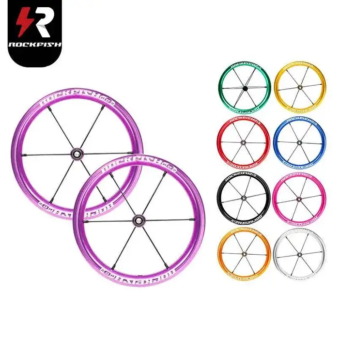 Rockfish – jeu de jantes de vélo en alliage d'aluminium K02, ensemble de roues de 12 pouces, de moyeu de roue de bicyclette coulissante