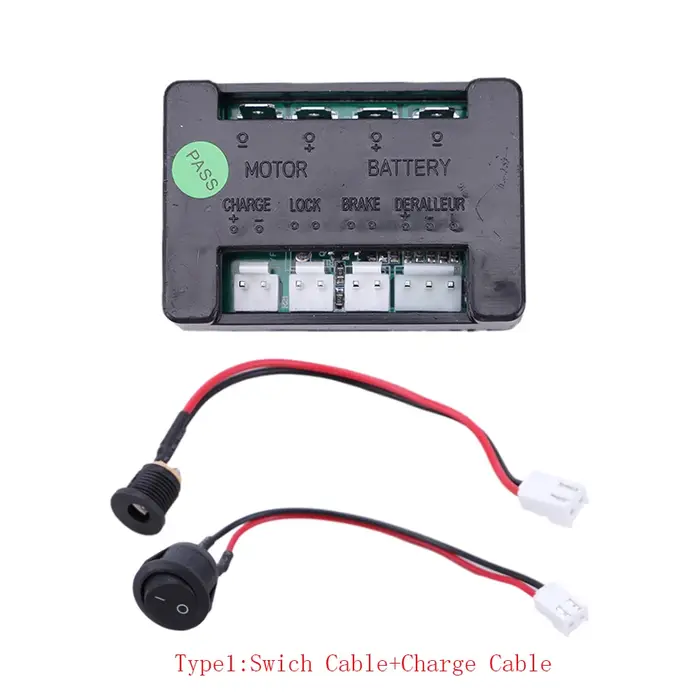 Contrôleur de moteur à balais pour trottinette électrique, pièce avec câble de charge et interrupteu