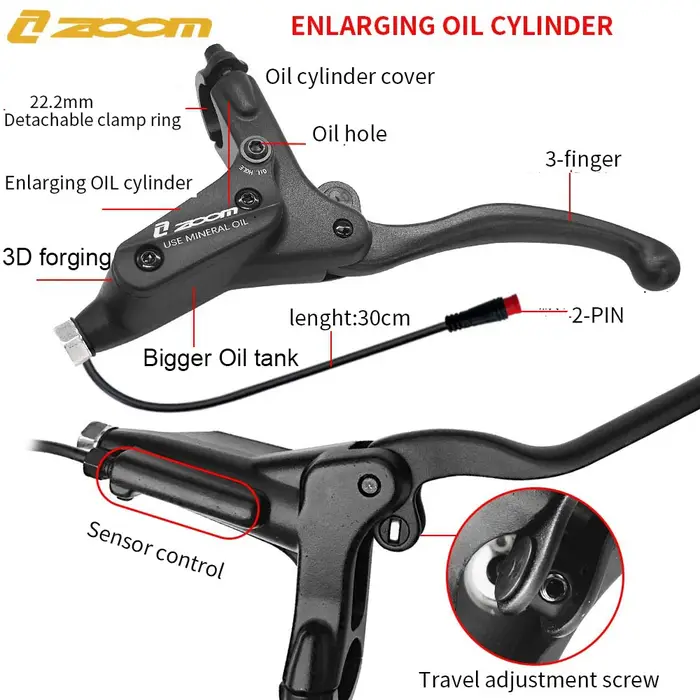 Zwing M HB-893E e-bike 4 pistons frein à disque hydraulique ensemble scooter électrique pliant vtt vélo mise hors tension ebrake