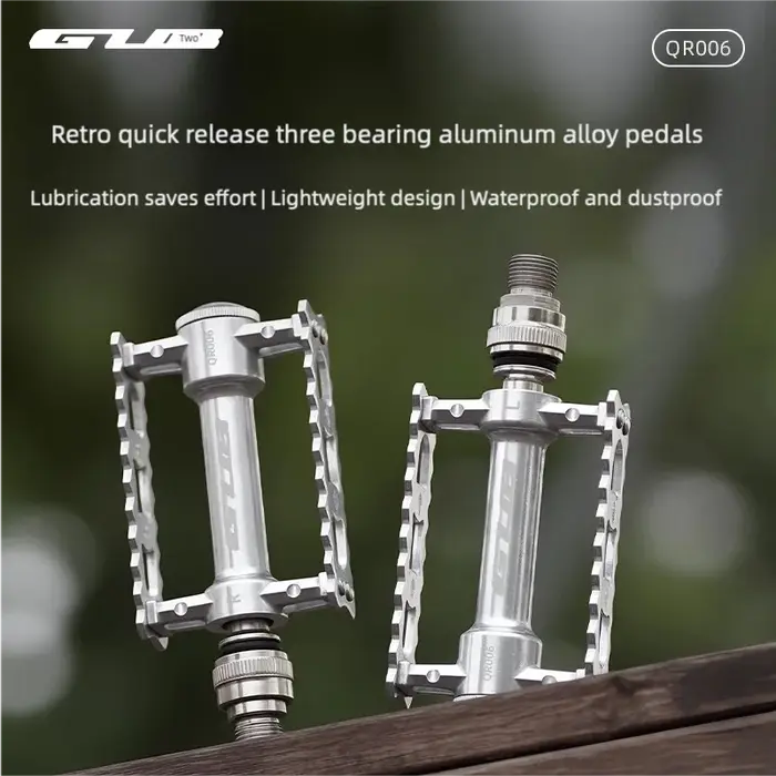 GUB QR006 rétro dégagement rapide pliant VTT en alliage d'aluminium pédale de vélo avec Triple roulements anti-dérapant