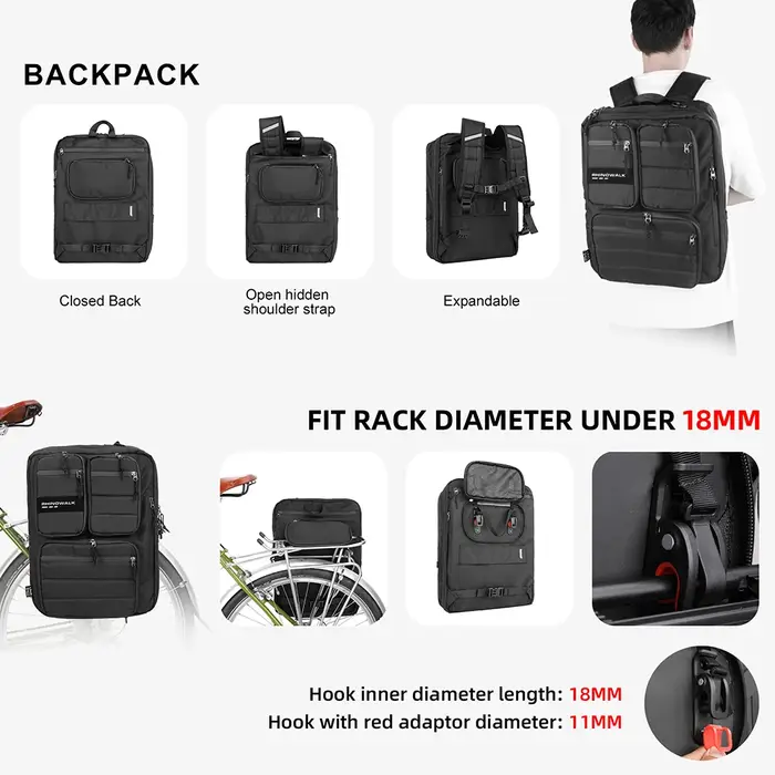 Bal inowalk-Sac à dos étanche pour vélo