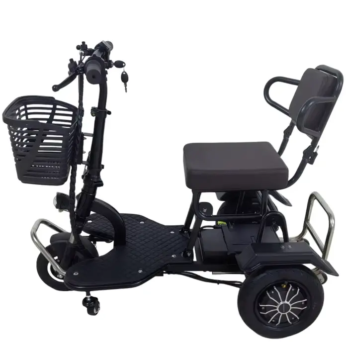 Tricycle électrique pliable à double moteur pour adultes