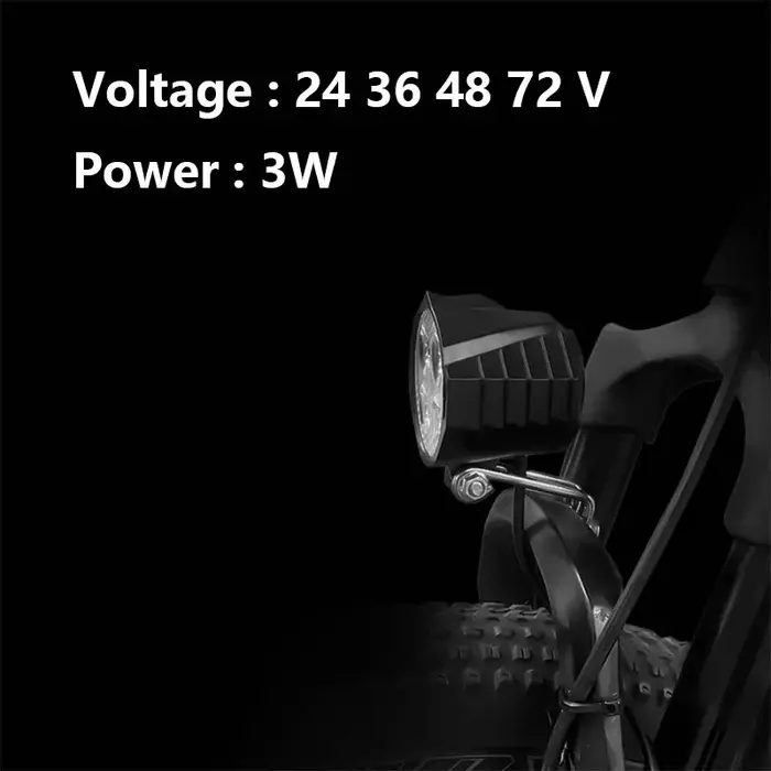SZFJ Ebike E-Bike 36V 48V 60V 72V Vélo Électrique Lumière avec Klaxon Étanche IPtage sauna lumière klaxon ensemble avant sauna lumière 3W D-021