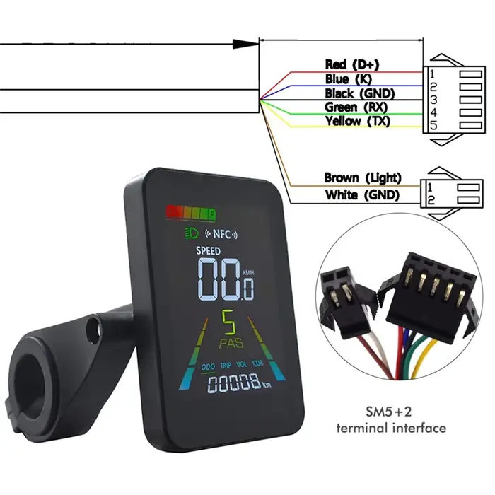 Écran LCD couleur pour Scooter électrique Y91A-F3
