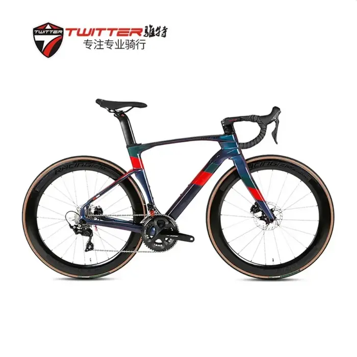 Vélo de route en fibre de carbone TWITTER avec transmission électronique EDS TX7100-24S