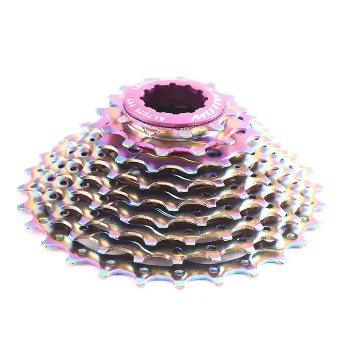 Vélo de route 9 10 vitesses 11-28T Cassette arc-en-ciel CNC