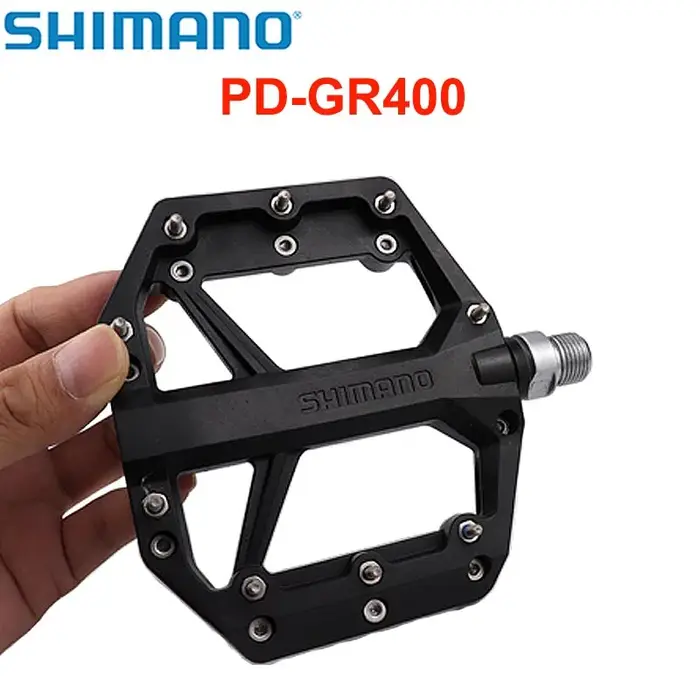 Shimano-Pédales de vélo plates PD GR400, VTT, Trail, Endflats, BMX