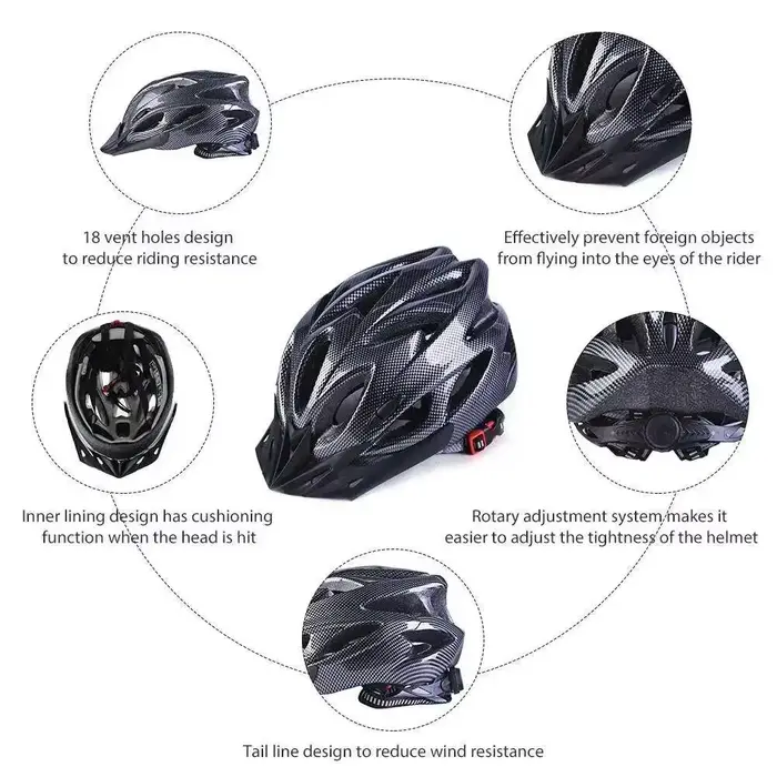Casque de cyclisme doublure confortable léger creux hommes femmes réglable sécurité d'équitation protection de la tête