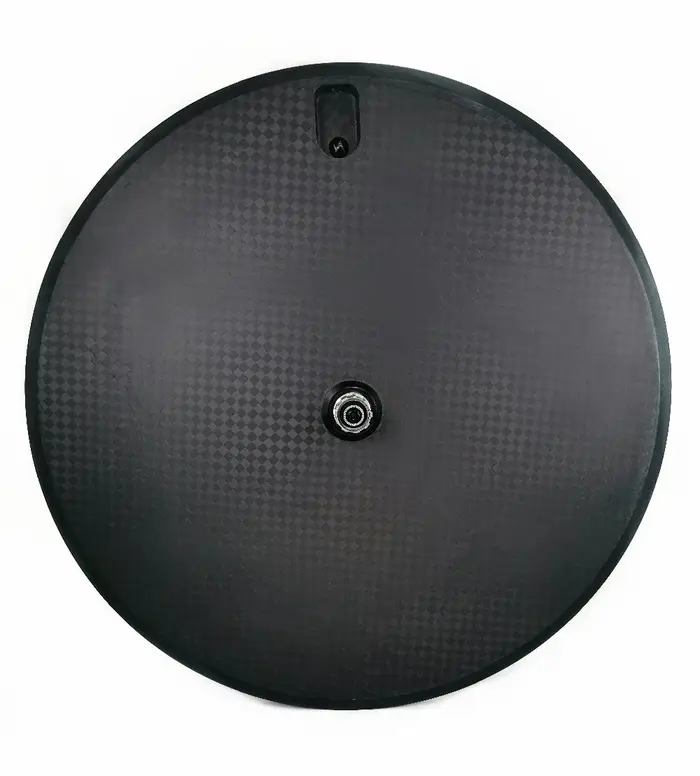 Roues en disque en fibre de carbone 700C 23mm pour vélo de route et piste avec pneus tubulaires finition mate ou brillante