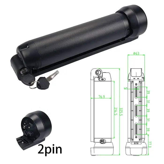 Batterie de bouteille d'eau 24V 36V 7Ah 8.7Ah 10.5Ah 250W 350W Ride1Up Roadster Apollo Phaze batteri