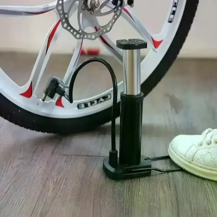 Pompe de gonflage multifonctionnelle à pédale pliante, facile à transporter, Portable, en alliage d'aluminium, pour vélo et moto