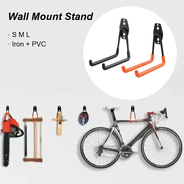 Support mural de vélo en métal robuste