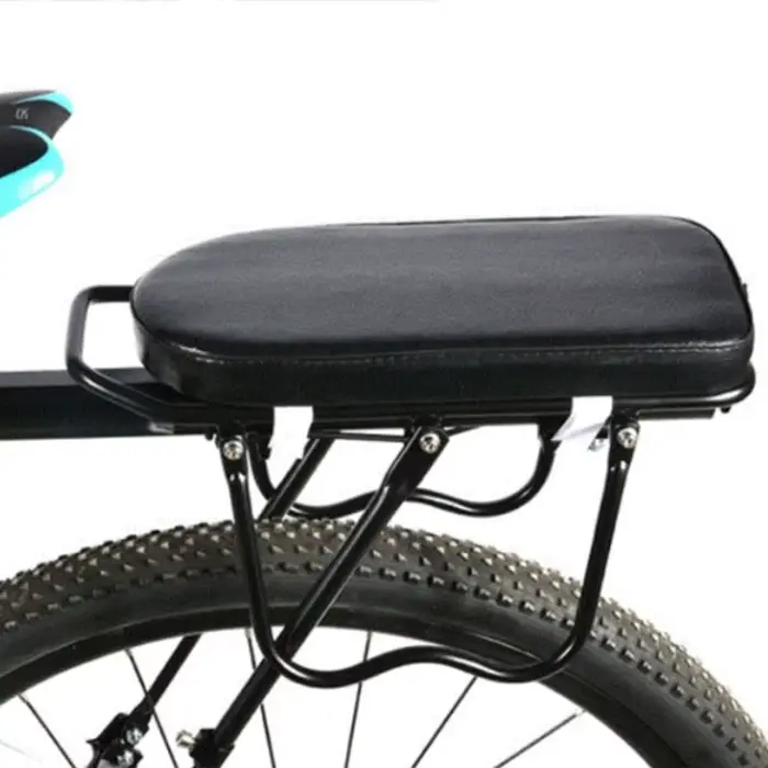 Siège arrière de vélo en cuir PU, coussin souple, support arrière résistant à l'eau, siège pour enfa