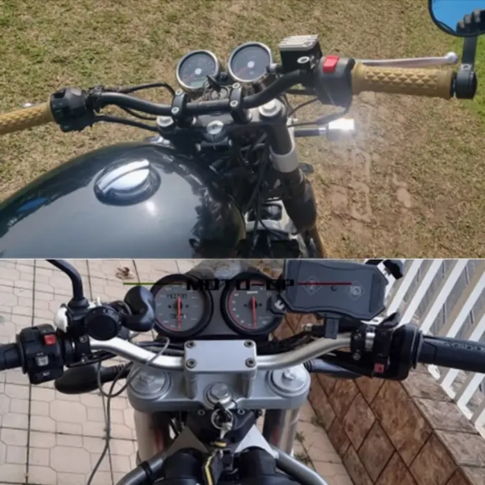 Guidon de moto en alliage d'aluminium CNC 28mm avec moletage et finition anodisée pour motocross scooter et ATV universel