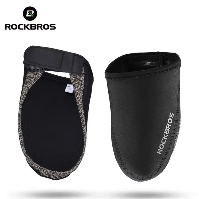 ROCKBROS – couvre-chaussures de cyclisme, coupe-vent, tissu résistant à l'abrasion, garde au chaud, 