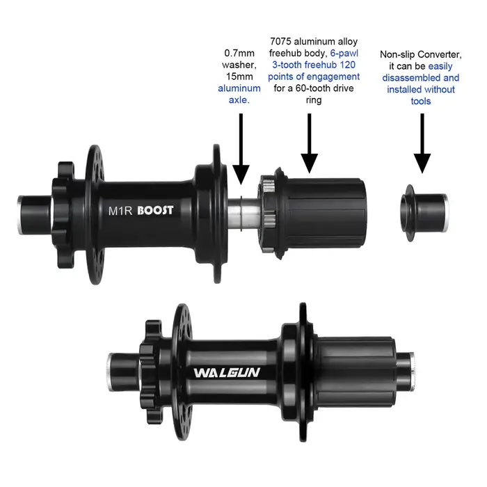 M1 BOOST vtt moyeu de vélo de montagne 28 32 36 trous 110mm 148mm HG MS XD 8 9 10 11 12