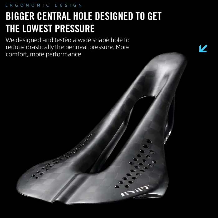 RYET 12K selle de vélo ultralégère en carbone 59g 230x125mm pour vtt/chevier/vélo de route