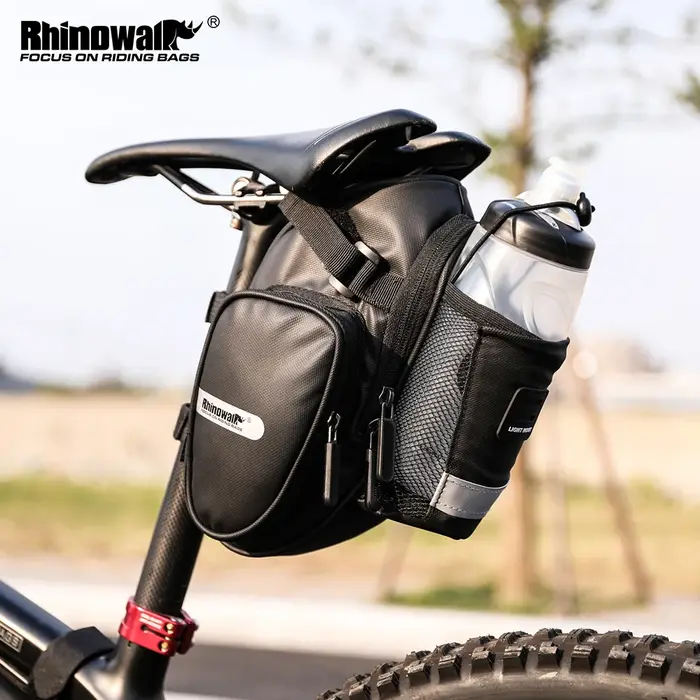 Rhinowalk – sac de selle de vélo étanche avec poche pour bouteille d'eau