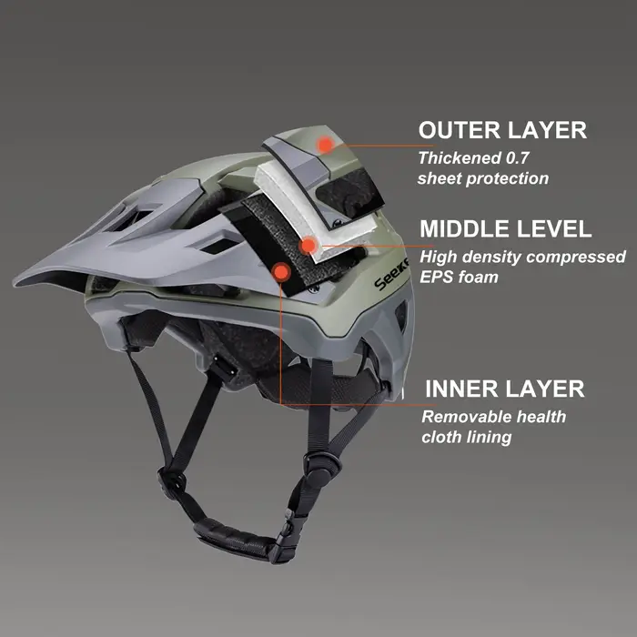 Casque de vélo Seeker adulte une pièce casques de vélo de route de montagne hommes et femmes taille L casque de vélo équipement d'équitation en plein air