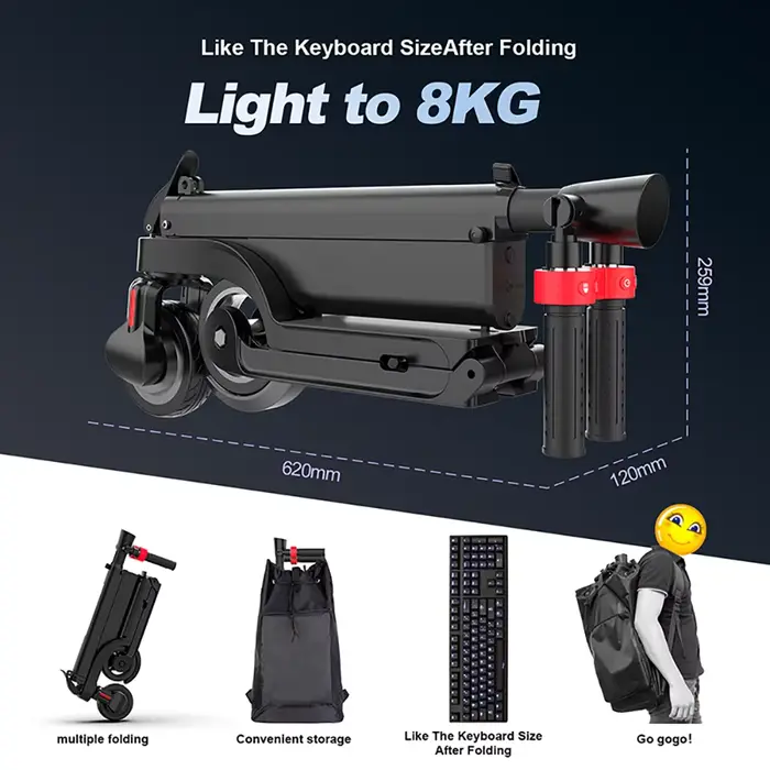 HX X6 Scooter électrique adulte 350W 7.5AH 36V 25 KM/H pliable